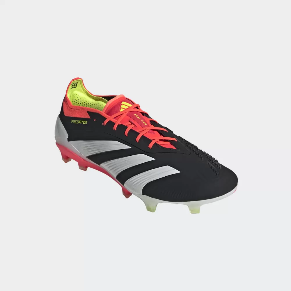 Adidas Predator Elite Low FG Football Boots (Black/White/Solar Red)