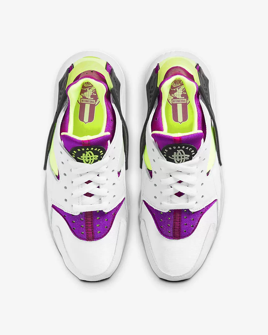 Air Huarache Women (White/Neon Yellow/Purple)