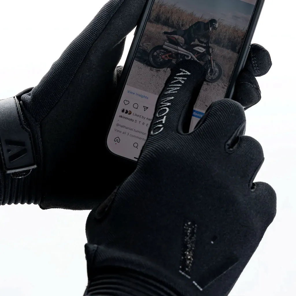 Akin Moto - Raider Black MX Gloves