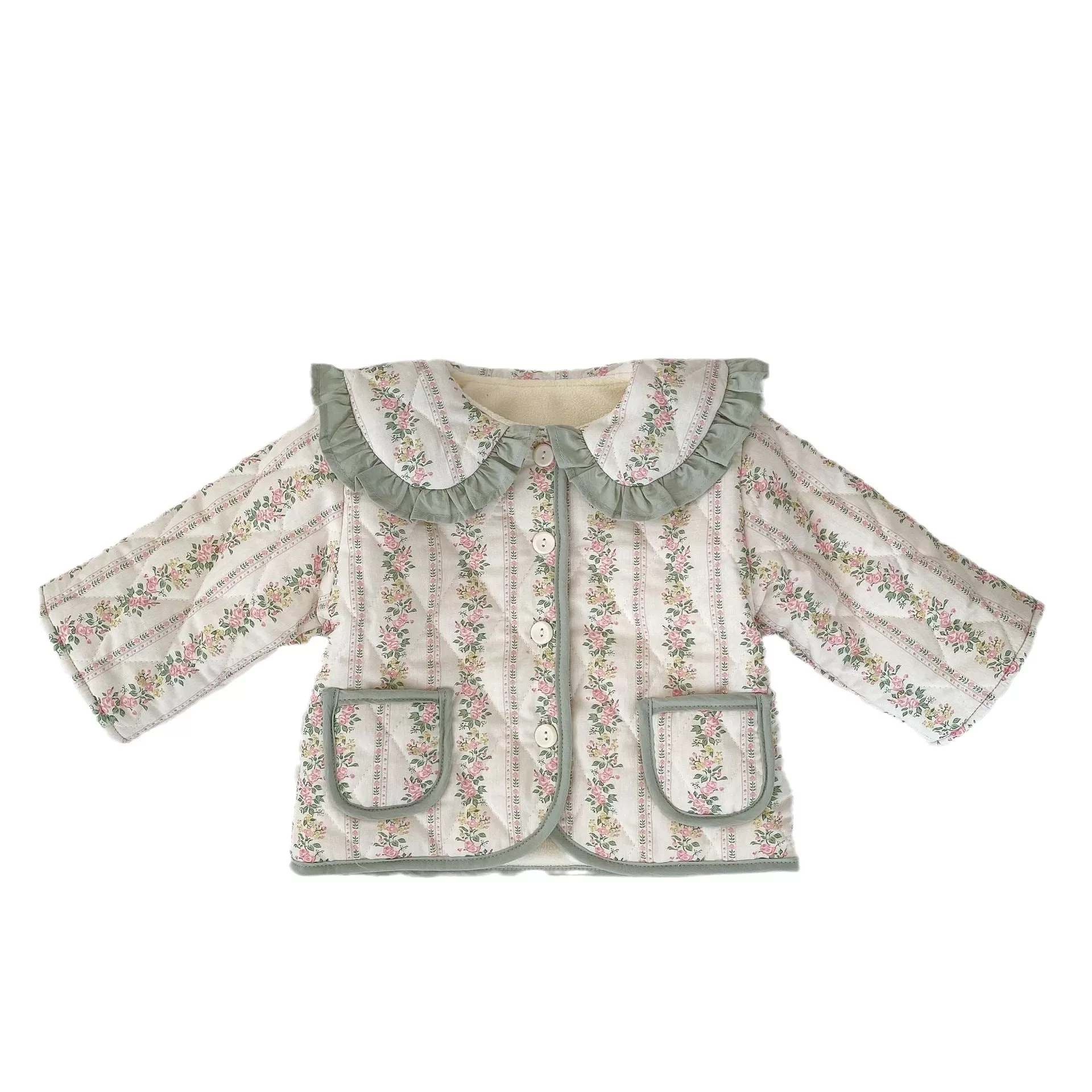 Baby Kid Girls Flower Print Jackets Outwears Wholesale 23101972