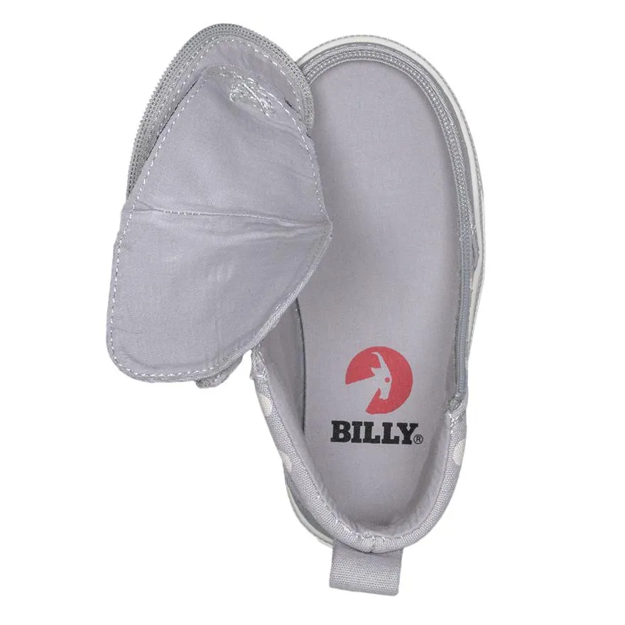 Billy Footwear Toddler Girls Classic Hightop- Grey Polka Dot