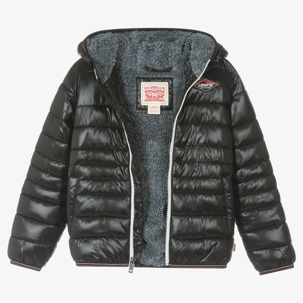 Boys Black Puffer Jacket