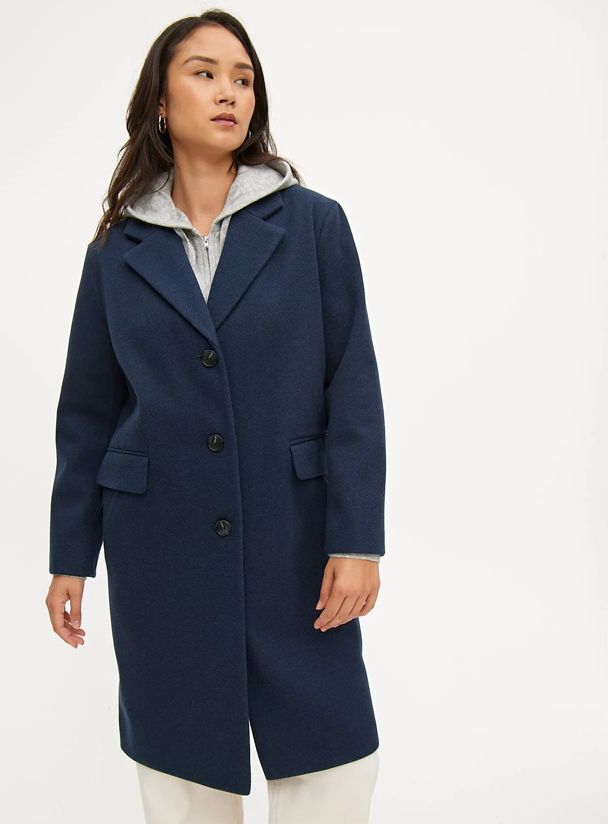 Buy Navy Twill Tailored Coat 18 | Coats | Tu