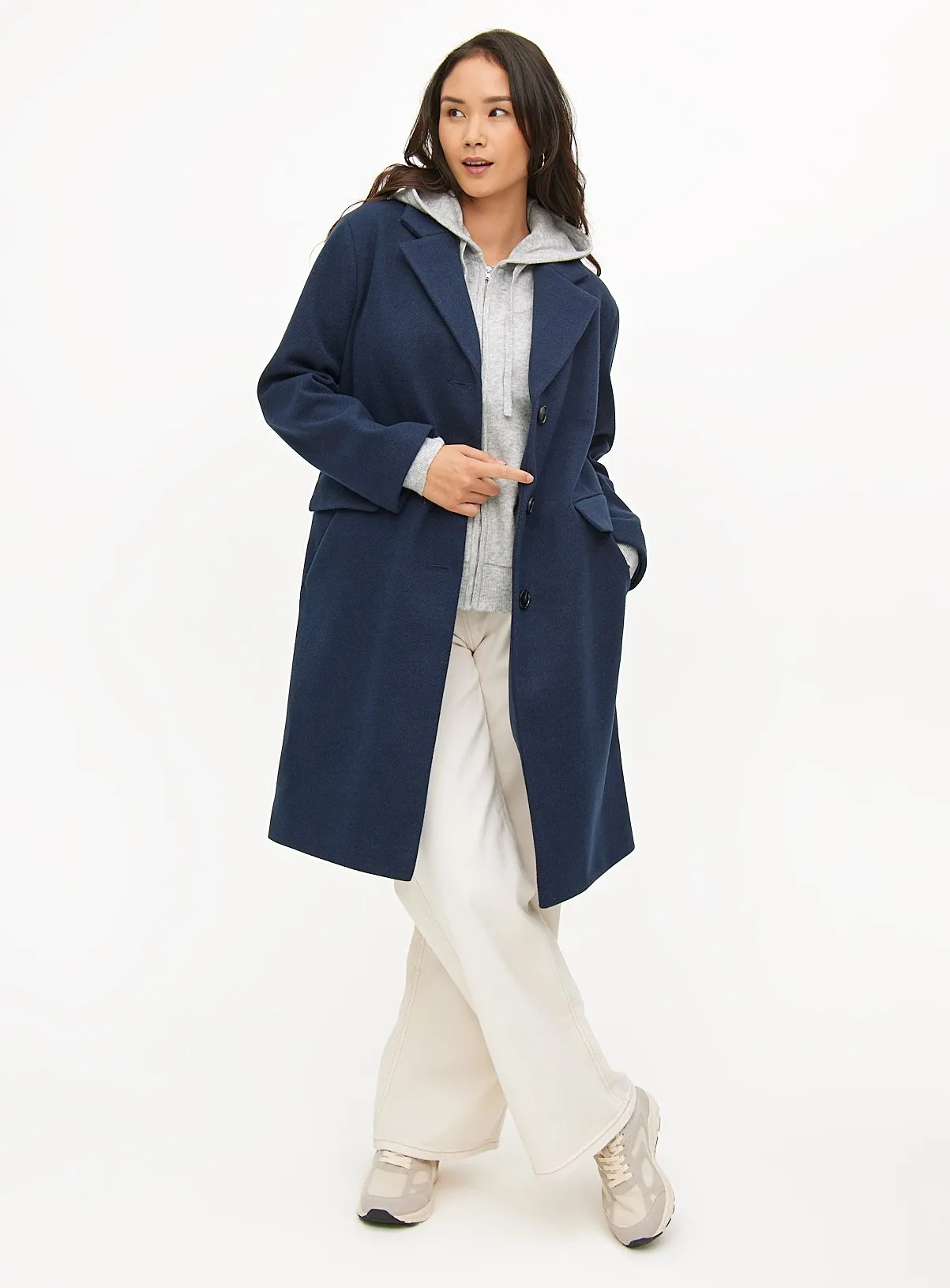 Buy Navy Twill Tailored Coat 18 | Coats | Tu