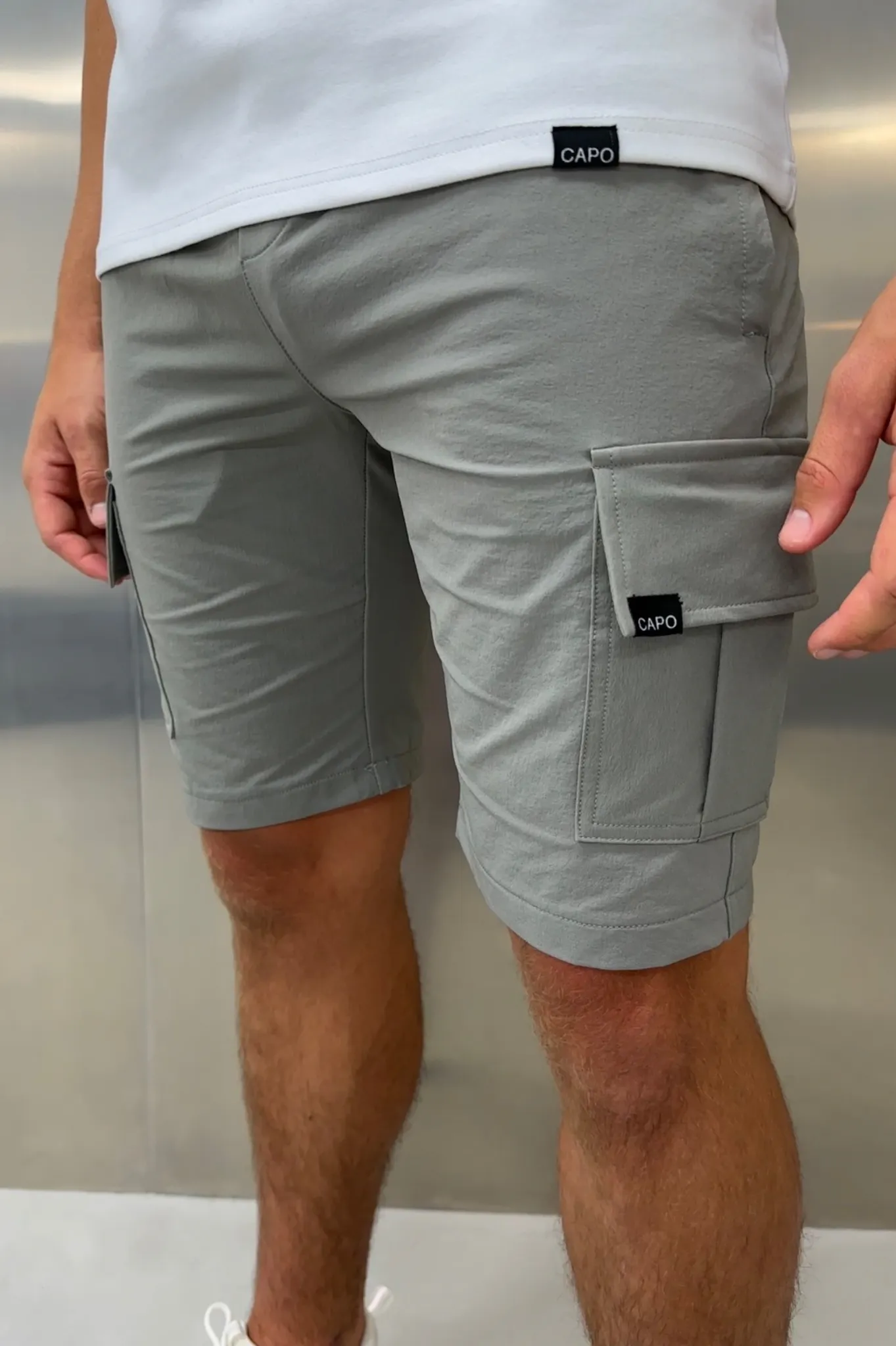 Capo UTILITY Cargo Short - Light Grey