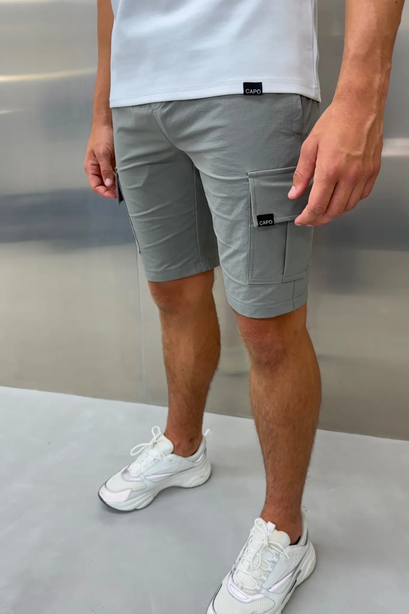 Capo UTILITY Cargo Short - Light Grey