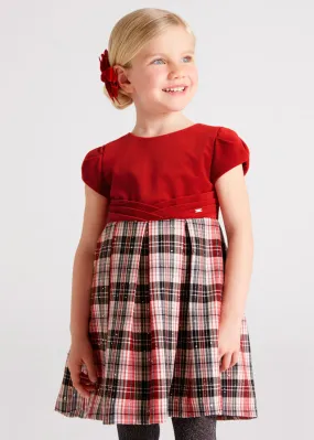 Check dress for girl - Red