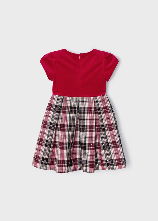 Check dress for girl - Red