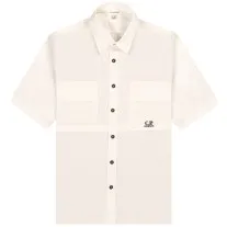 C.P. Company Double Pocket Utility Shirt White