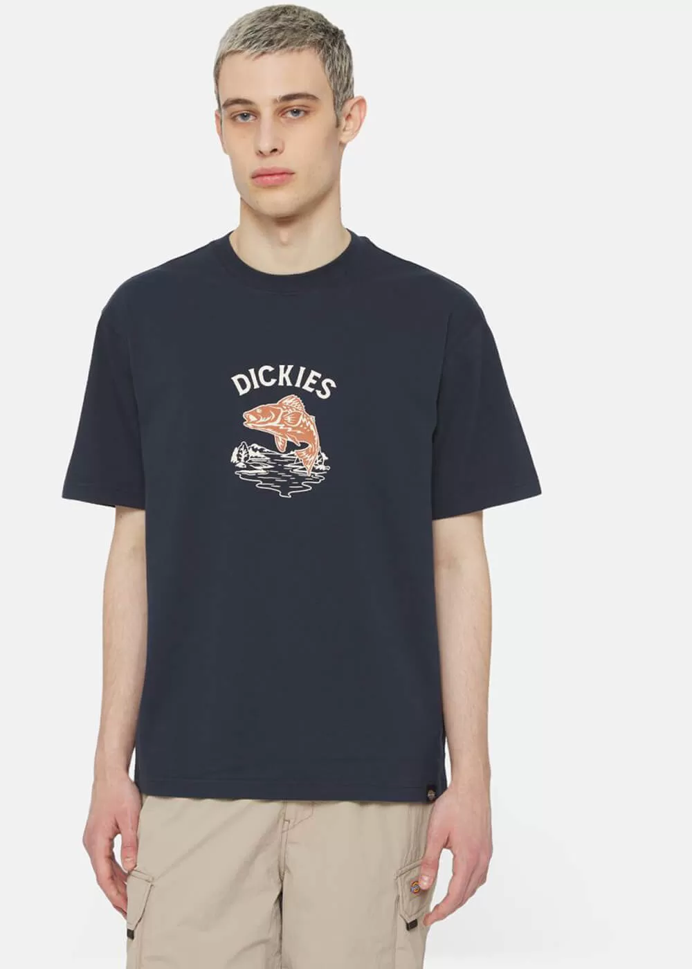 Dickies Men's Dumfries Fish T-Shirt Dark Navy