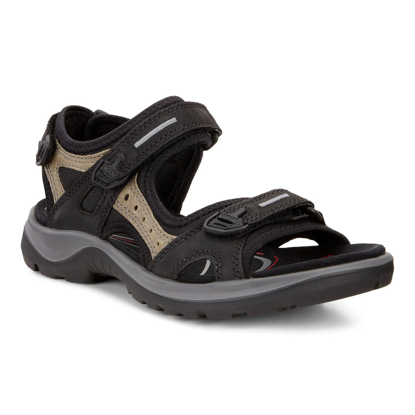 Ecco - Men's Yucatan Black/Mole Sandals 069564-50034