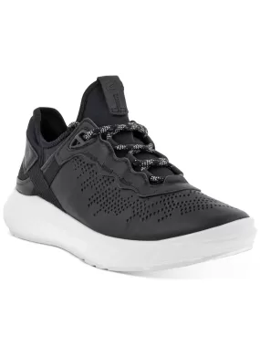 ECCO Womens Black Mixed Media Cushioned Arch Support Breathable Ath-1fw Round Toe Wedge Lace-Up Sneakers Shoes