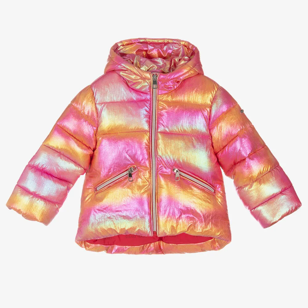 Girls Pink Puffer Jacket