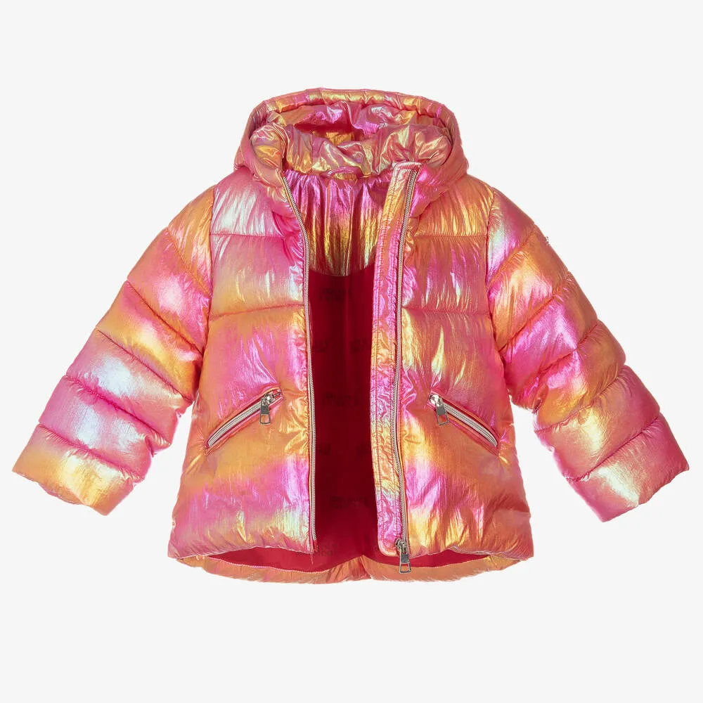 Girls Pink Puffer Jacket