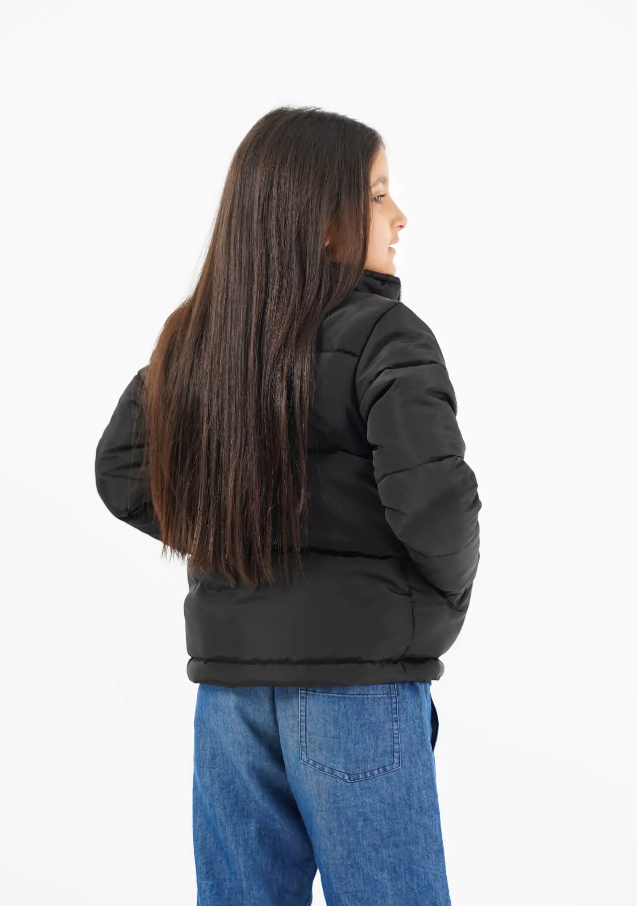 Girls Puffer Jacket - Black