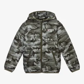 Green Camouflage Puffer Jacket