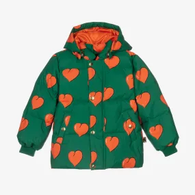 Green Hearts Puffer Jacket