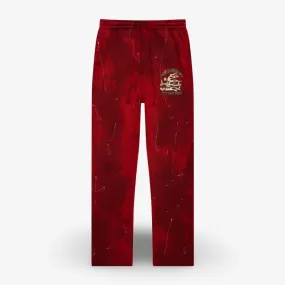 Hellstar Sports Sweatpants 'Skull' Red Tye-Dye SS24