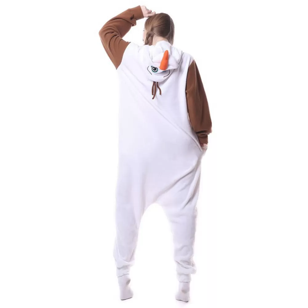 In stock Anime OLAF Traje Pijama Adult Onesie doll Cosplay Traje Macac the Winter Sleepwear Christmas of the animated designs Fa