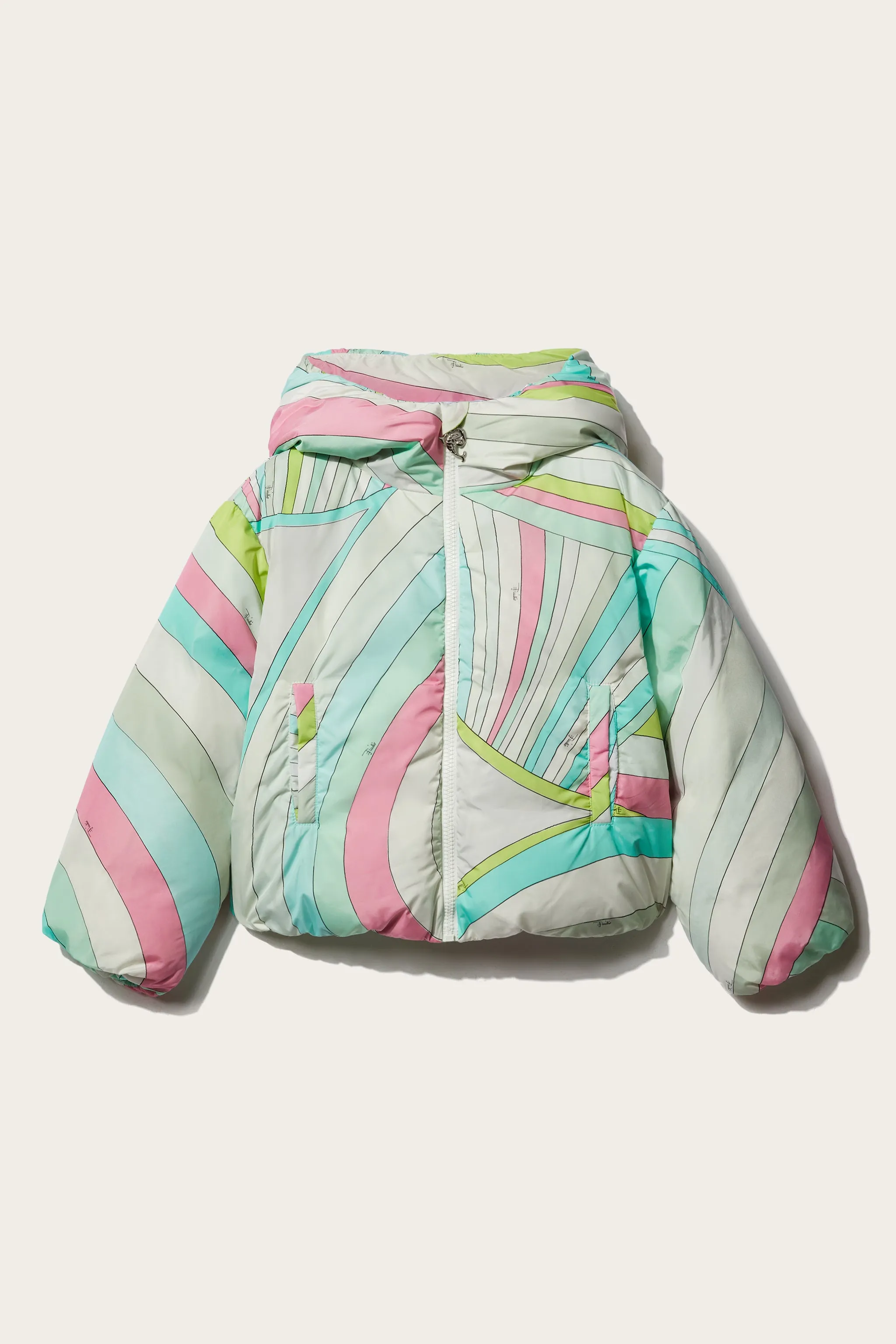 Iride-Print Puffer Jacket