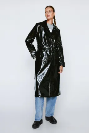 Jackets & Coats | Longline Vinyl Trench Coat | NastyGal