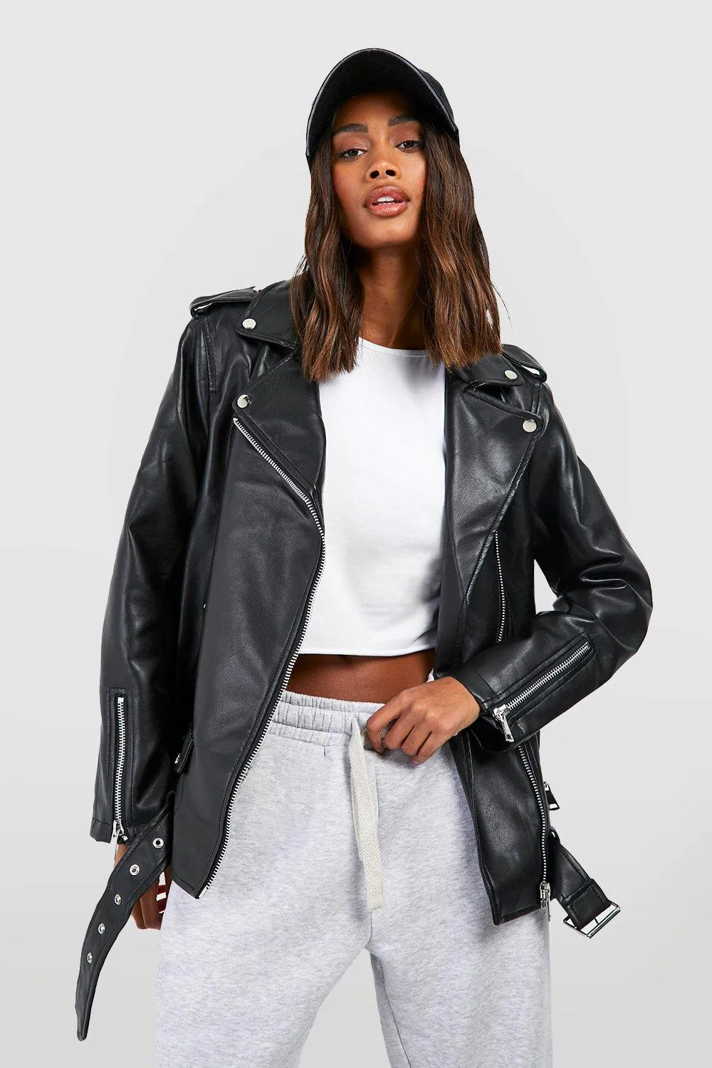 Jackets & Coats | Oversized Biker Jacket | boohoo