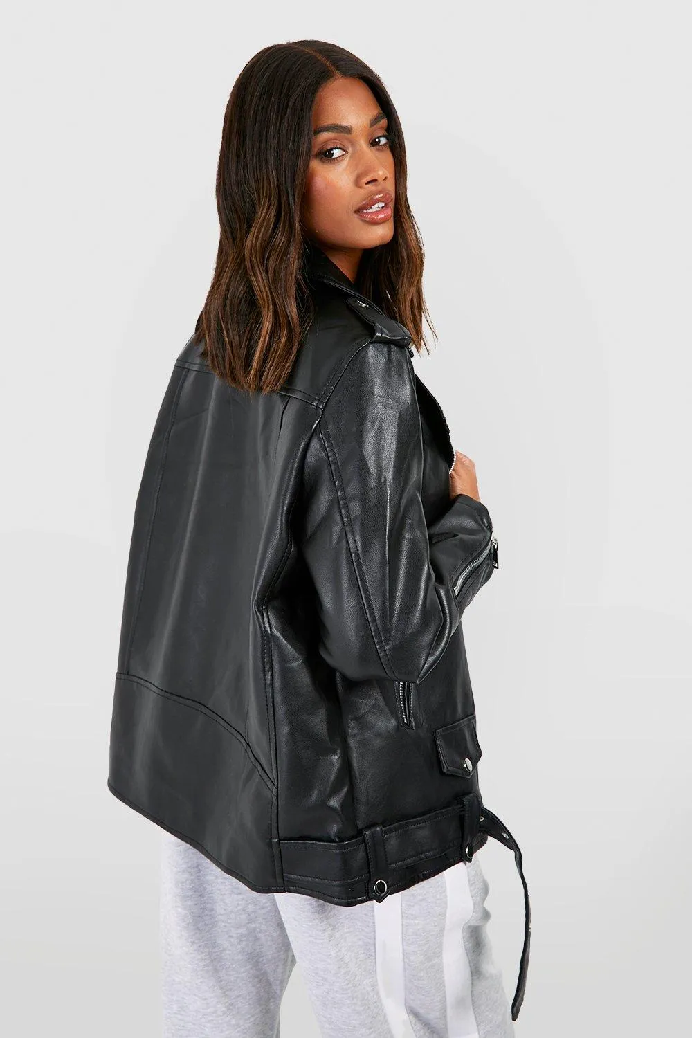 Jackets & Coats | Oversized Biker Jacket | boohoo