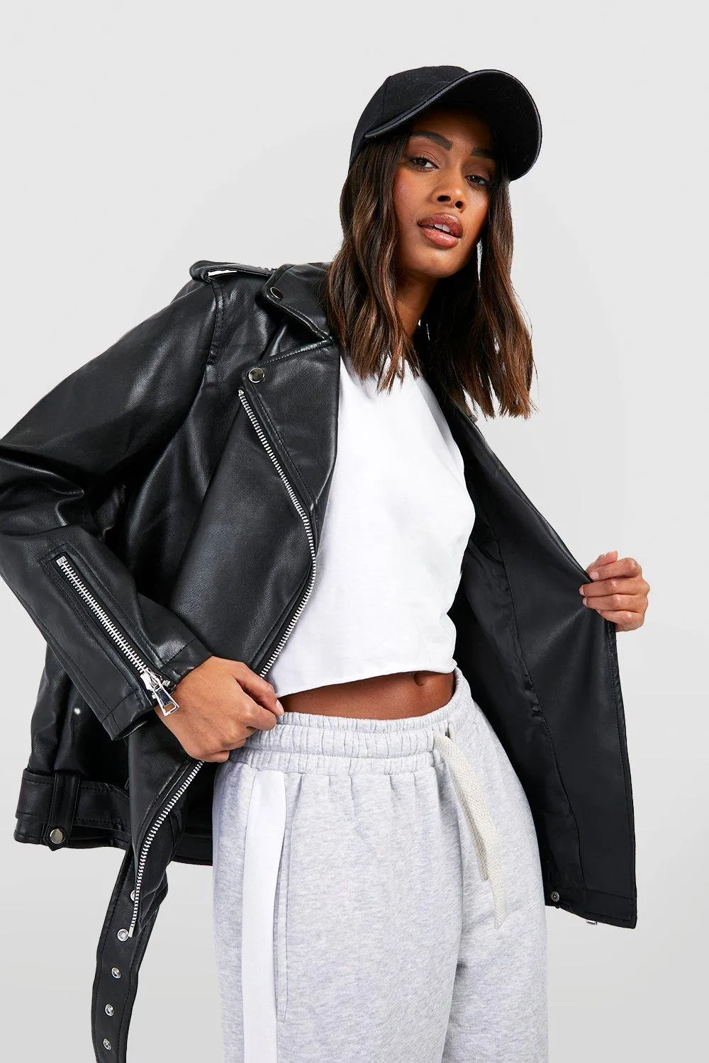 Jackets & Coats | Oversized Biker Jacket | boohoo