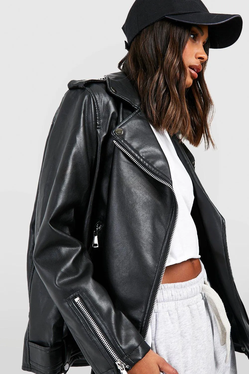 Jackets & Coats | Oversized Biker Jacket | boohoo