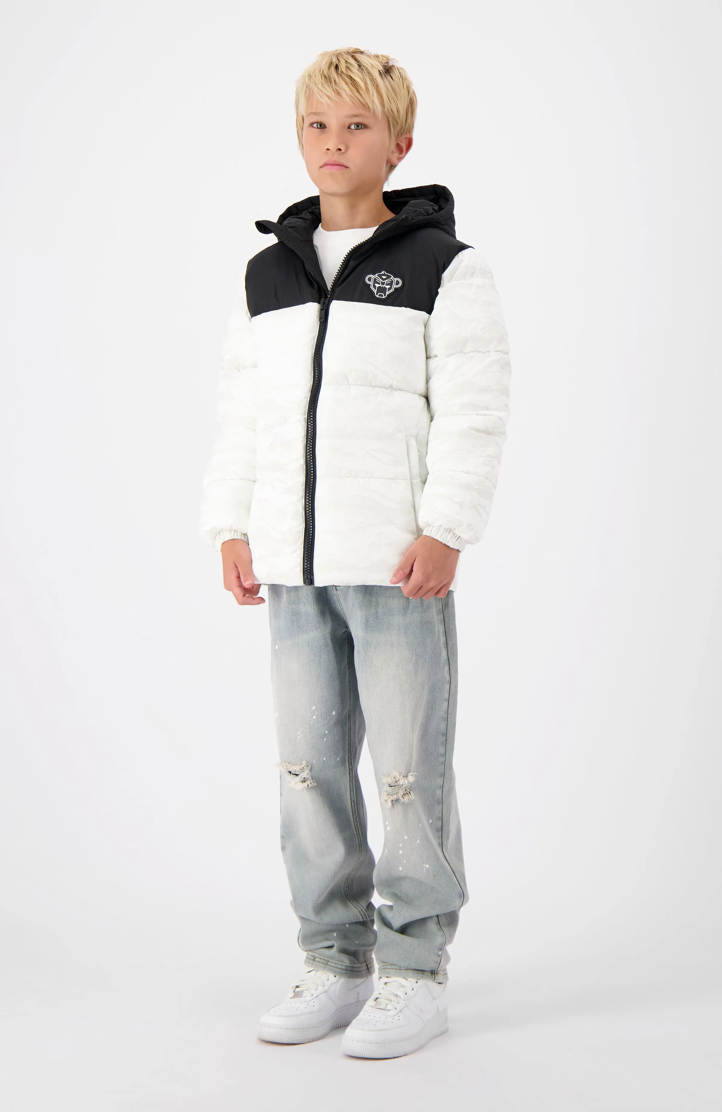 JR. PEEK FREEZE PUFFER JACKET | White