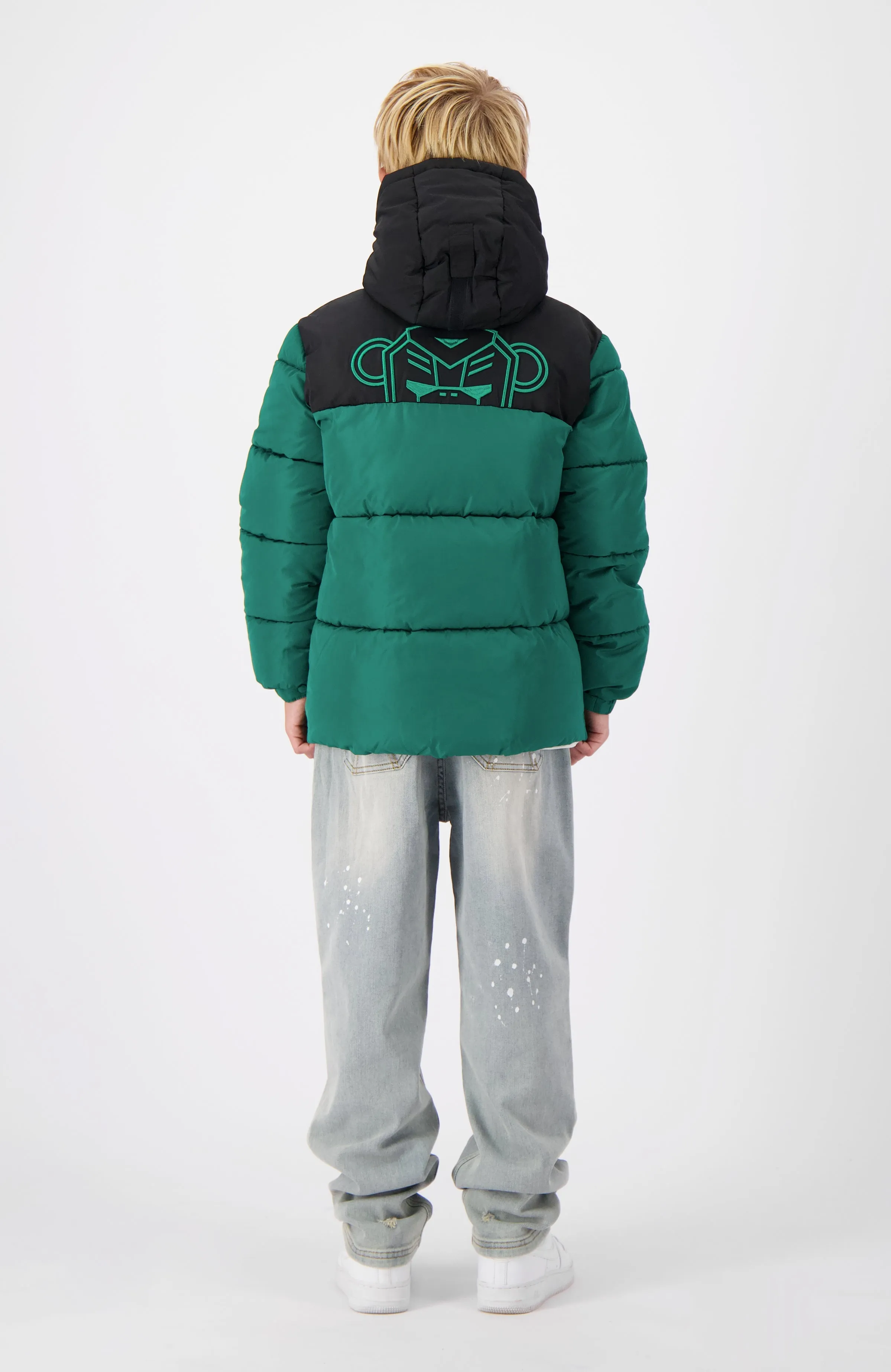 JR. PEEK PUFFER JACKET | Pine Green