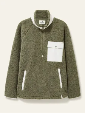 Khaki Oslo Half Zip Fleece