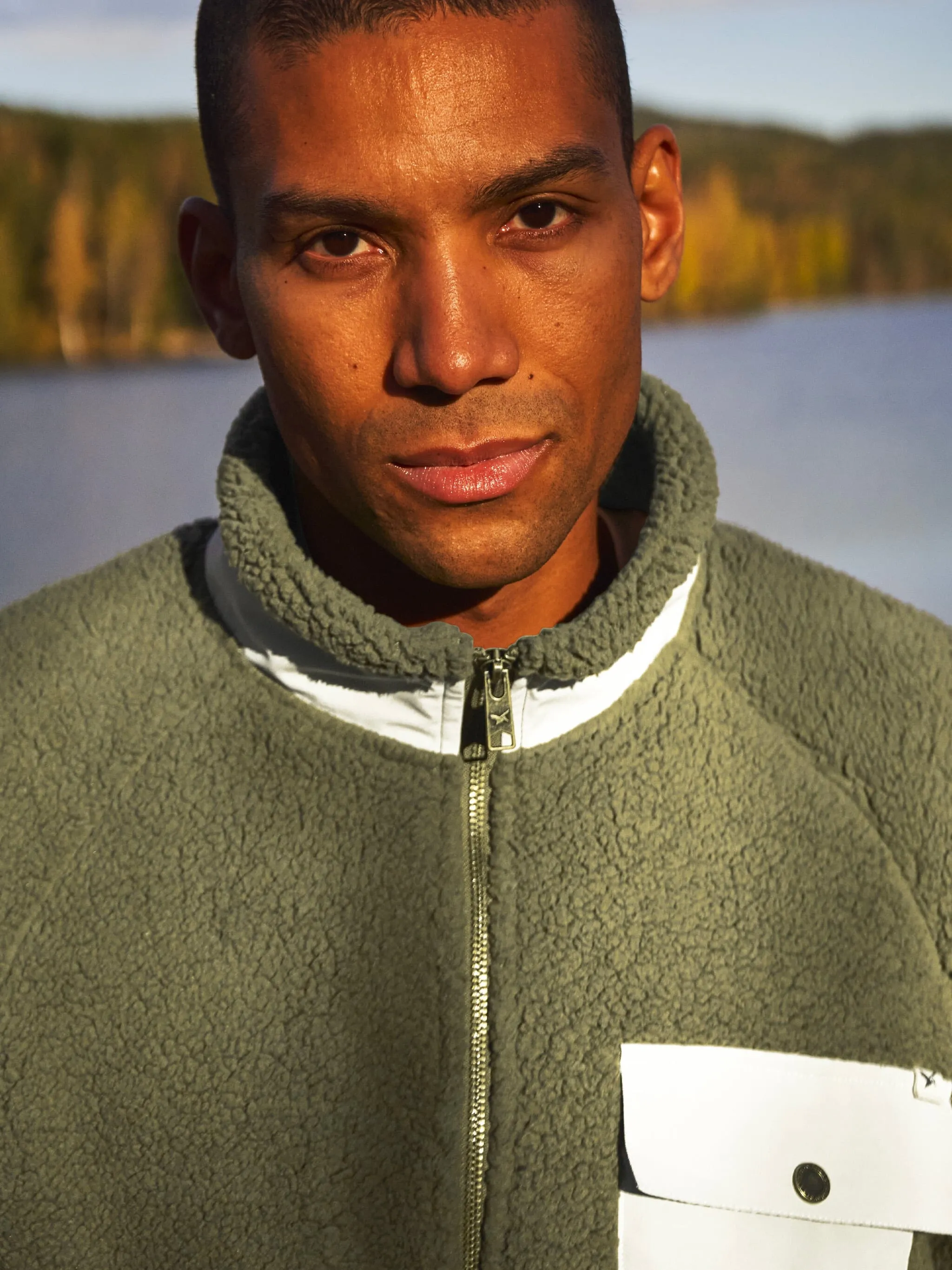 Khaki Oslo Half Zip Fleece