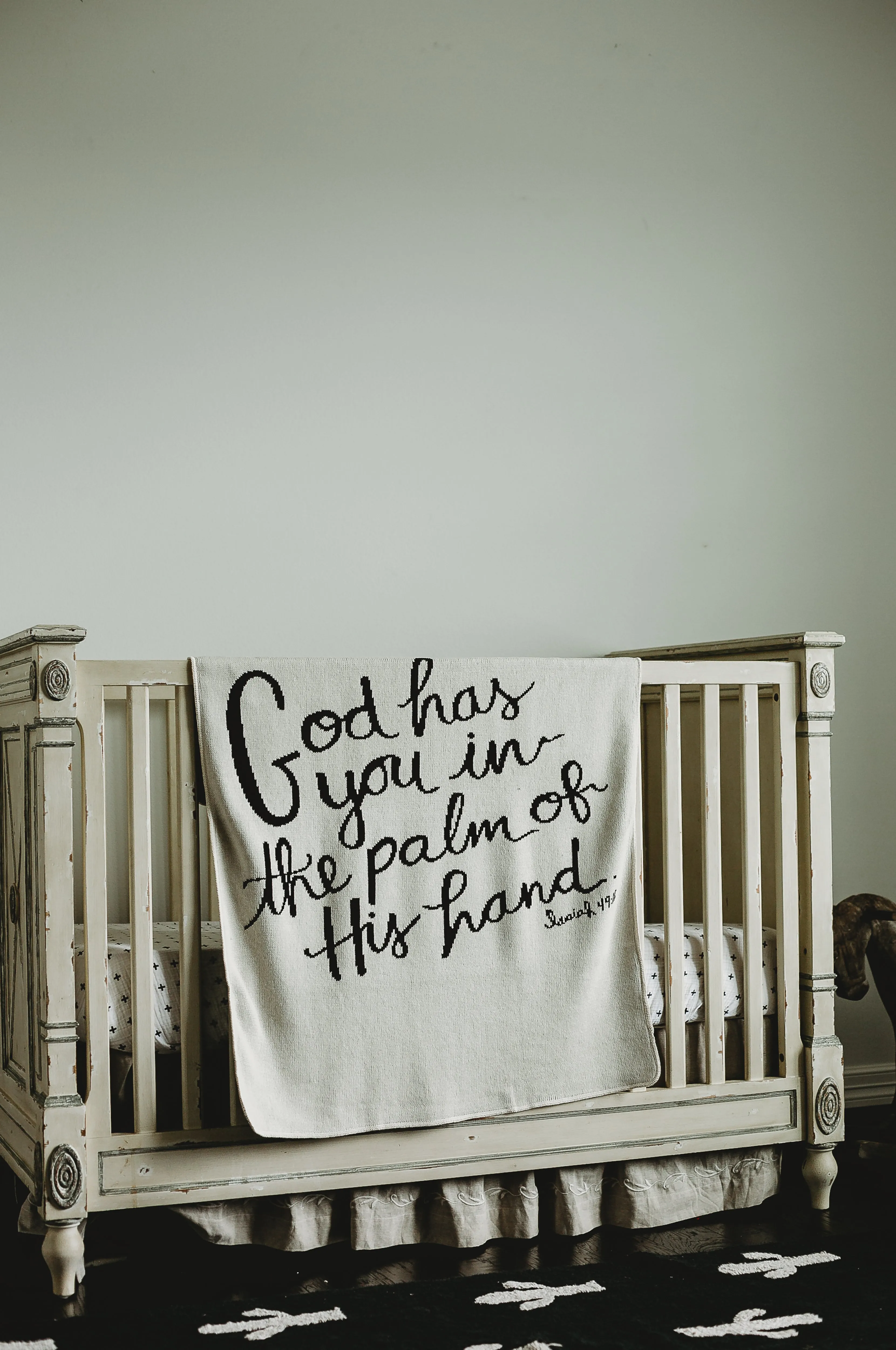 Made in the USA | Recycled Cotton Blend God Has You Throw Blanket