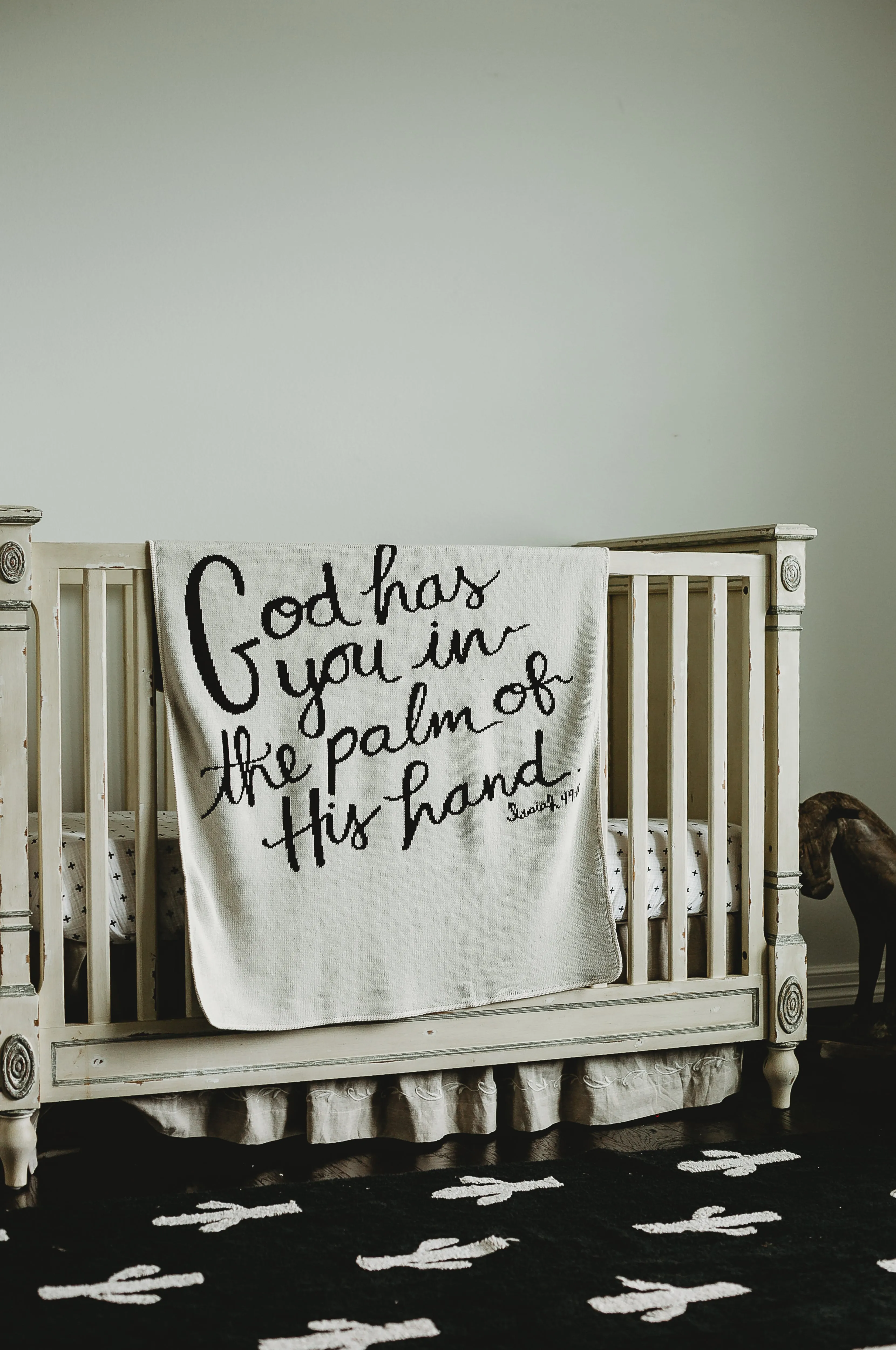 Made in the USA | Recycled Cotton Blend God Has You Throw Blanket