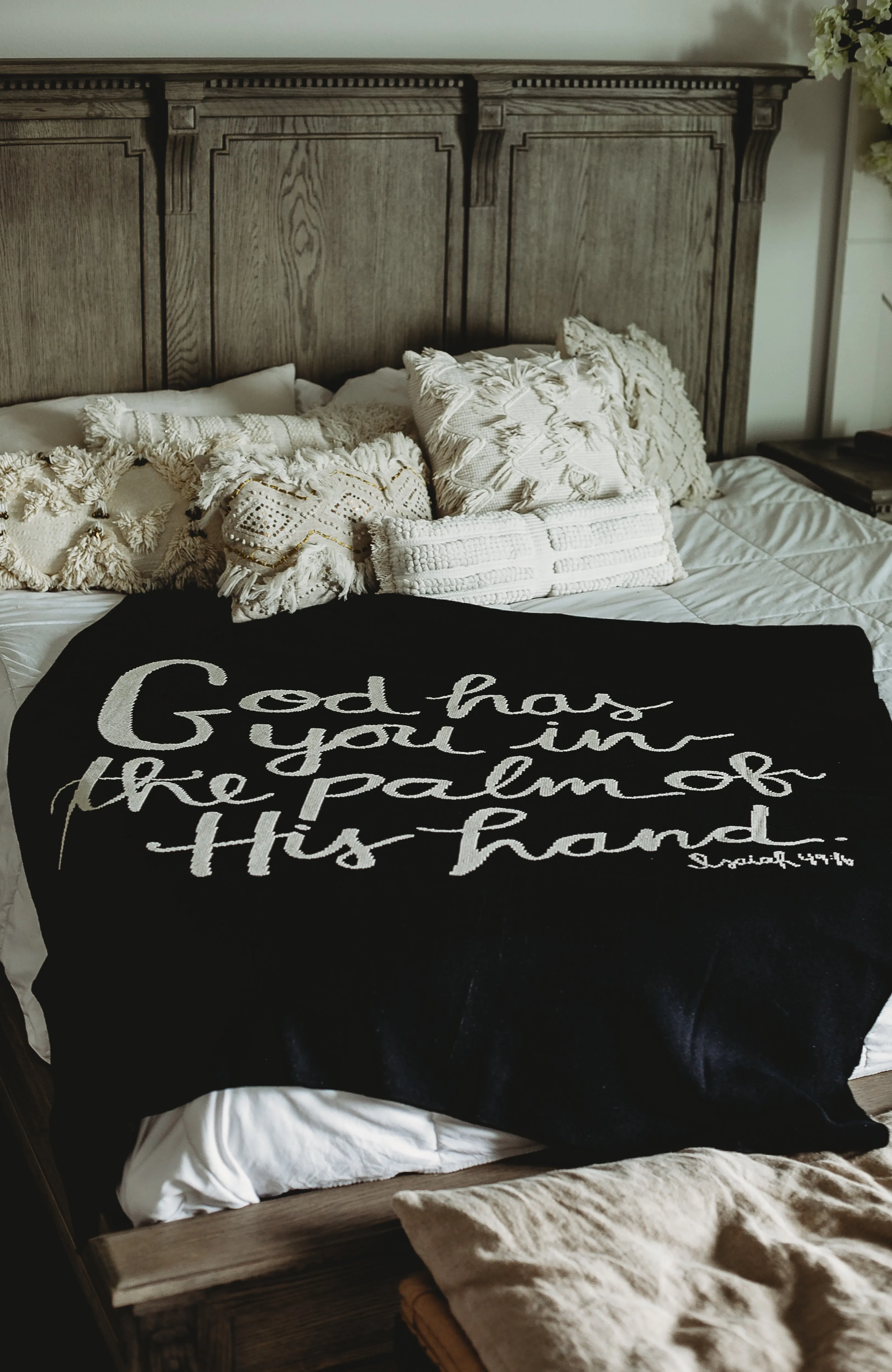 Made in the USA | Recycled Cotton Blend God Has You Throw Blanket