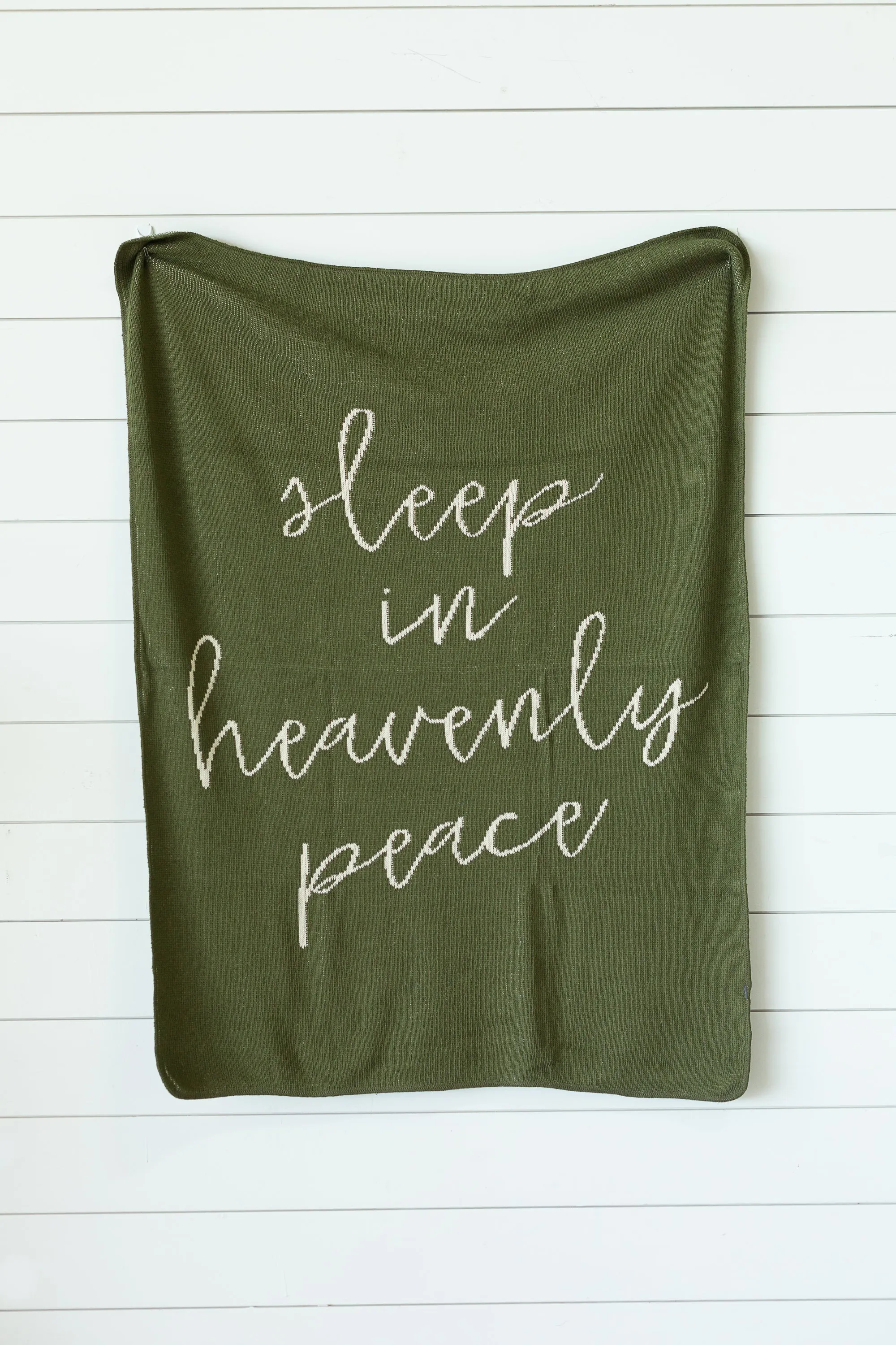 Made in the USA | Recycled Cotton Blend Sleep in heavenly peace Throw Blanket