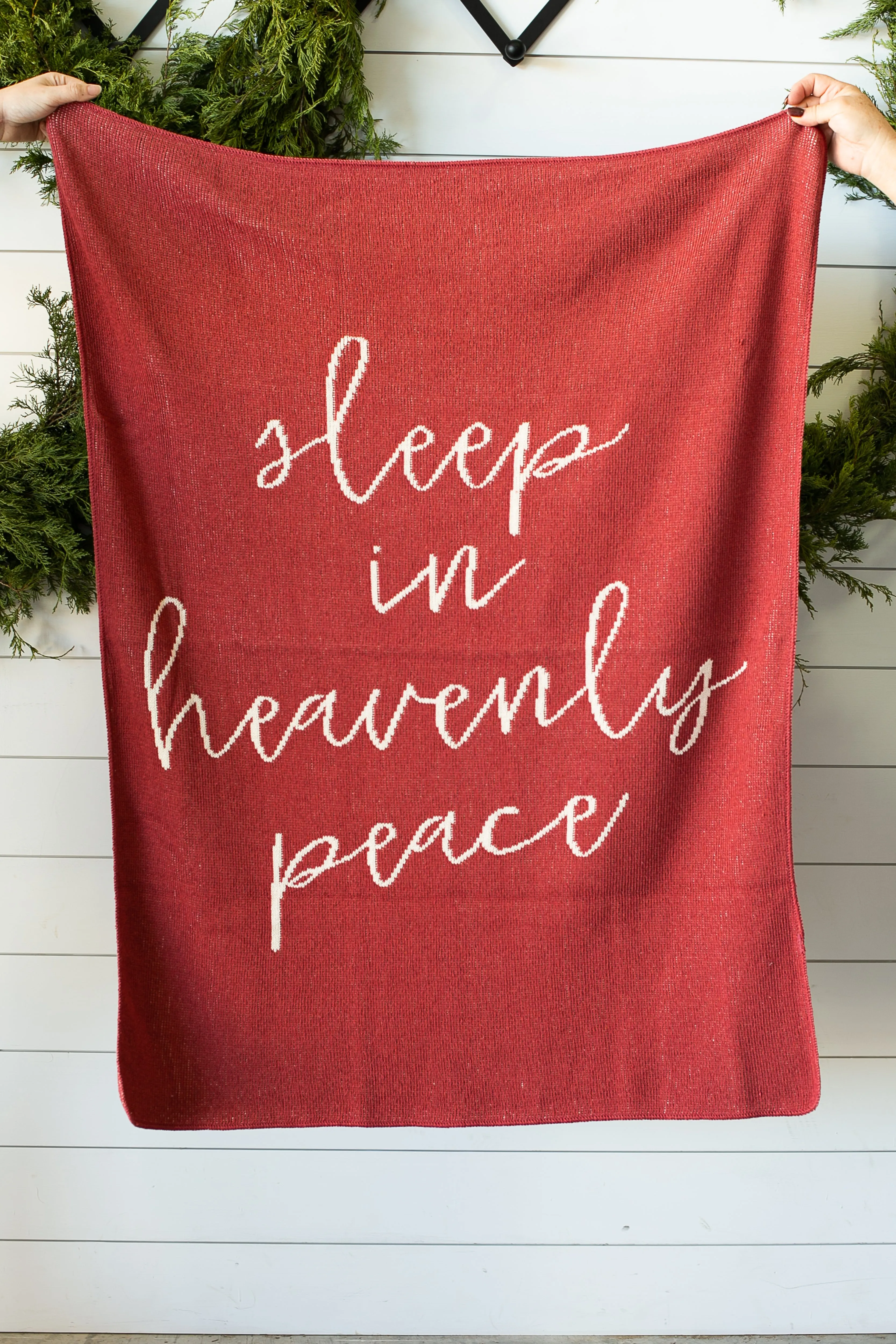 Made in the USA | Recycled Cotton Blend Sleep in heavenly peace Throw Blanket