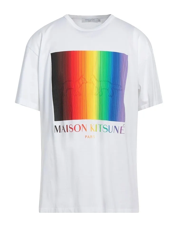 MAISON KITSUNE  |Short Sleeves Logo Designers T-Shirts