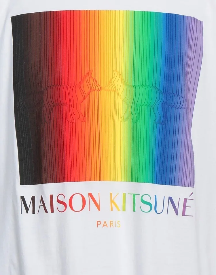 MAISON KITSUNE  |Short Sleeves Logo Designers T-Shirts