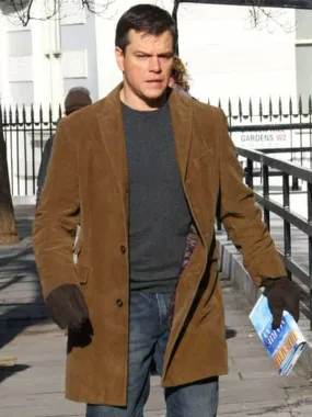 Matt Damon Hereafter Brown Coat - New American Jackets