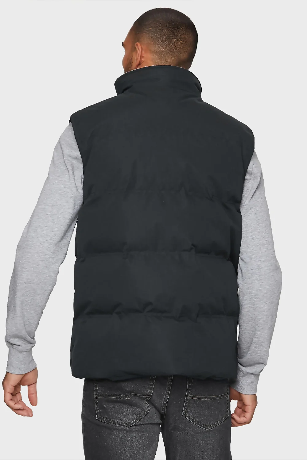 Mens Black Puffer Gilet