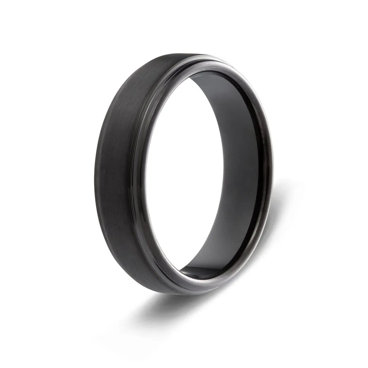 Men’s Brushed Black Tungsten Ring