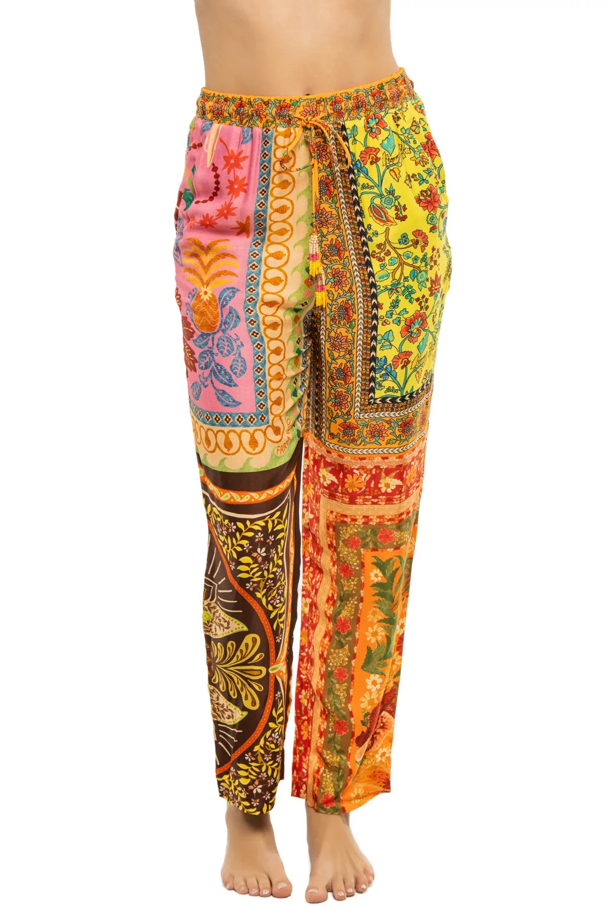 Mixed Scarves Pants