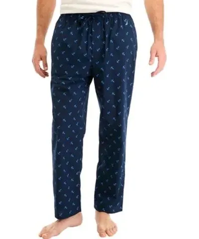 Nautica Men's Sustainably Crafted Printed Poplin Sleep Pants