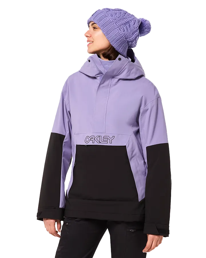 Oakley Women's Tnp Tbt Insulated Anorak - Blackout/New Lilac - 2024 | Shop Coats & Jackets at Trojan Wake Ski Snow &