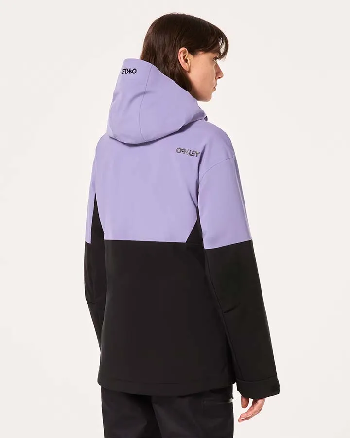 Oakley Women's Tnp Tbt Insulated Anorak - Blackout/New Lilac - 2024 | Shop Coats & Jackets at Trojan Wake Ski Snow &