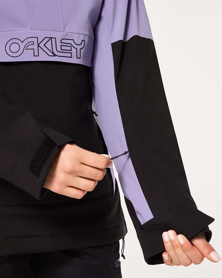 Oakley Women's Tnp Tbt Insulated Anorak - Blackout/New Lilac - 2024 | Shop Coats & Jackets at Trojan Wake Ski Snow &