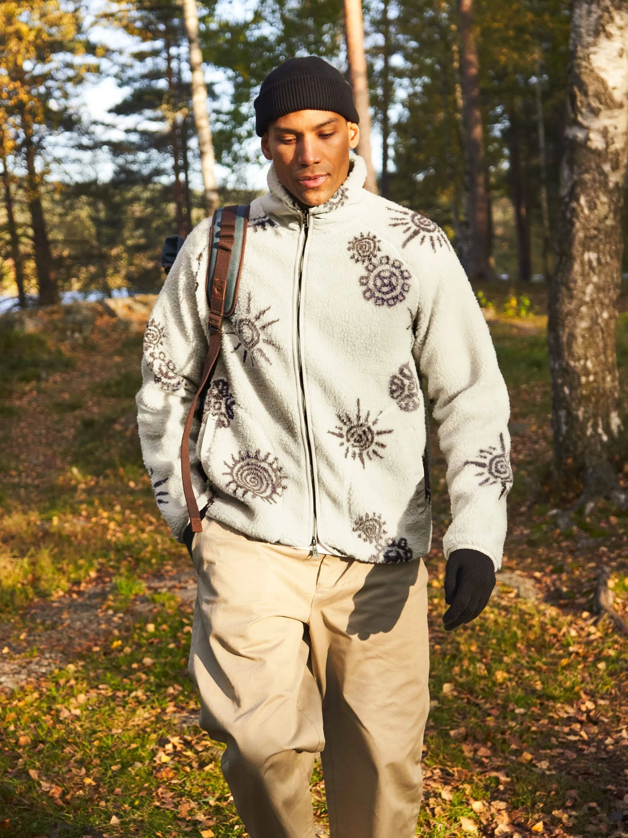 Oatmeal Lomond Full Zip Jacquard Fleece