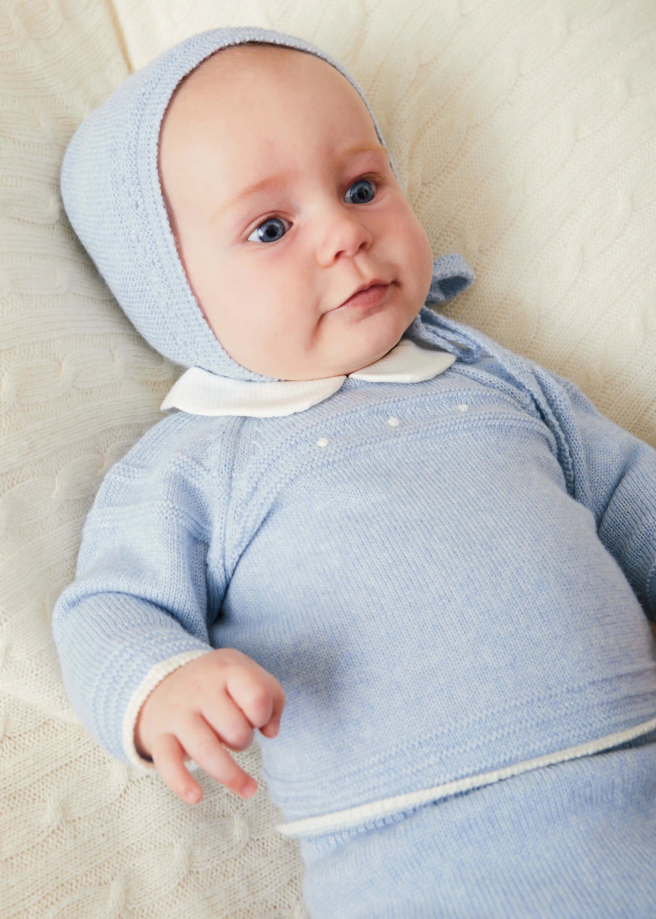 Openwork Bonnet In Blue (S-L)